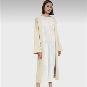 Lauren Manoogian Long Knit Cardigan Crudo EUC
